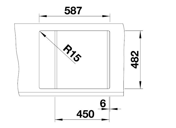 BLANCO TIPO 45 S Mini Nerez 516524