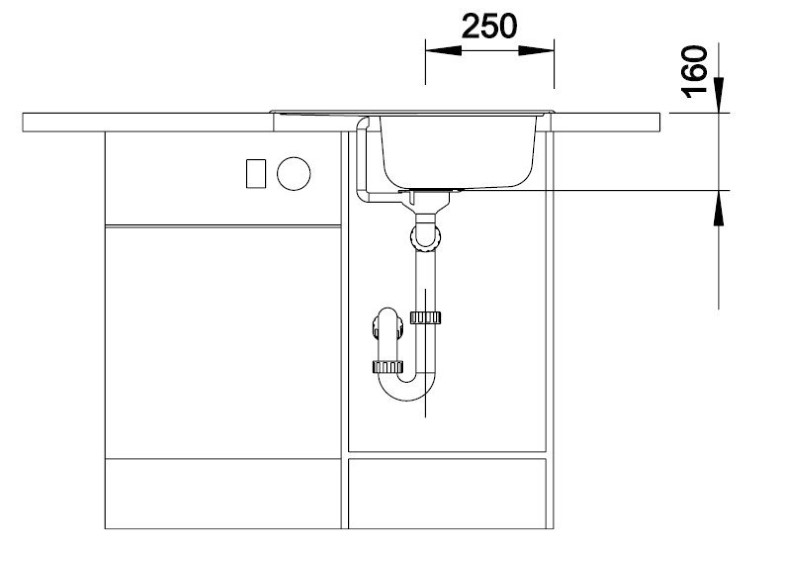 BLANCO TIPO 45 S Mini Nerez 516524