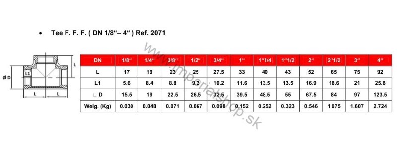 Nerezový t-kus 1" 2071006