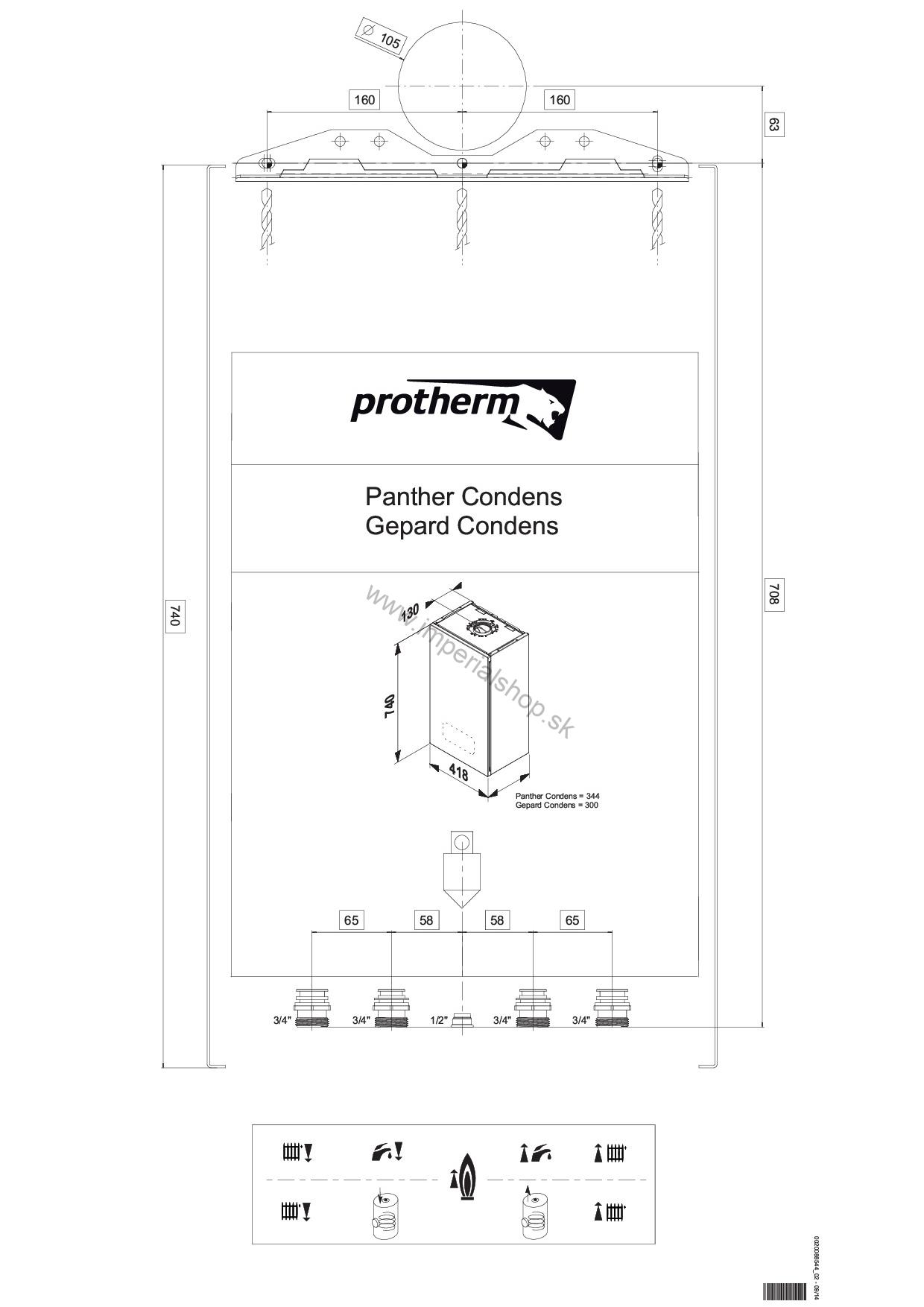 Protherm Panther Condens 30 KKO + FE 120 BM + MiSet