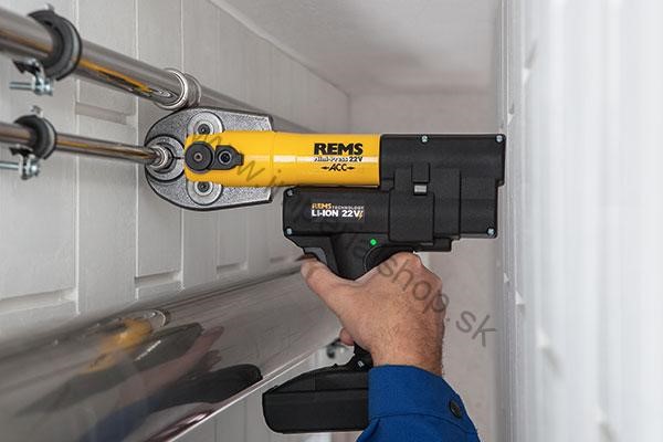 REMS Mini-Press 22V ACC Basic-Pack + 3 čeľuste v kufri L-BOXX - 578x09