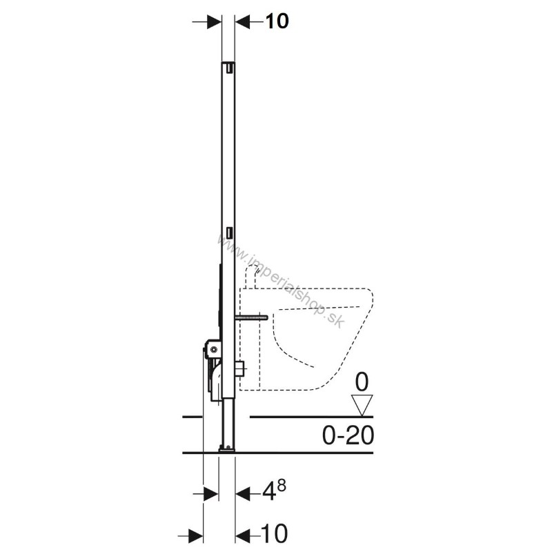 GEBERIT Prvok Kombifix pre bidet, univerzálny 457.530.00.1
