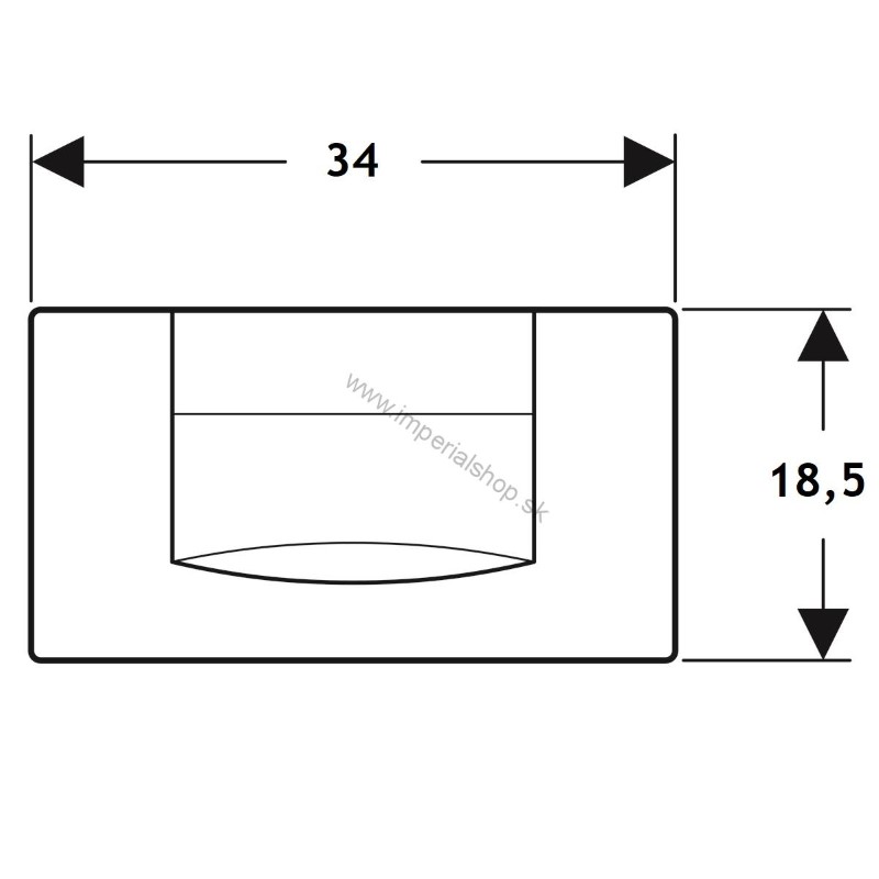 GEBERIT Ovládacie tlačidlo Geberit 200F, pre Štart - Stop splachovanie s lesklým pochrómovaním 115.222.21.1