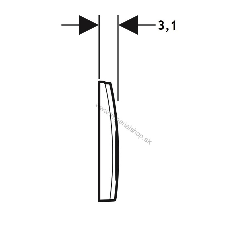 GEBERIT Ovládacie tlačidlo Geberit Delta25, pre dvojité splachovanie s lesklým pochrómovaním 115.125.21.5
