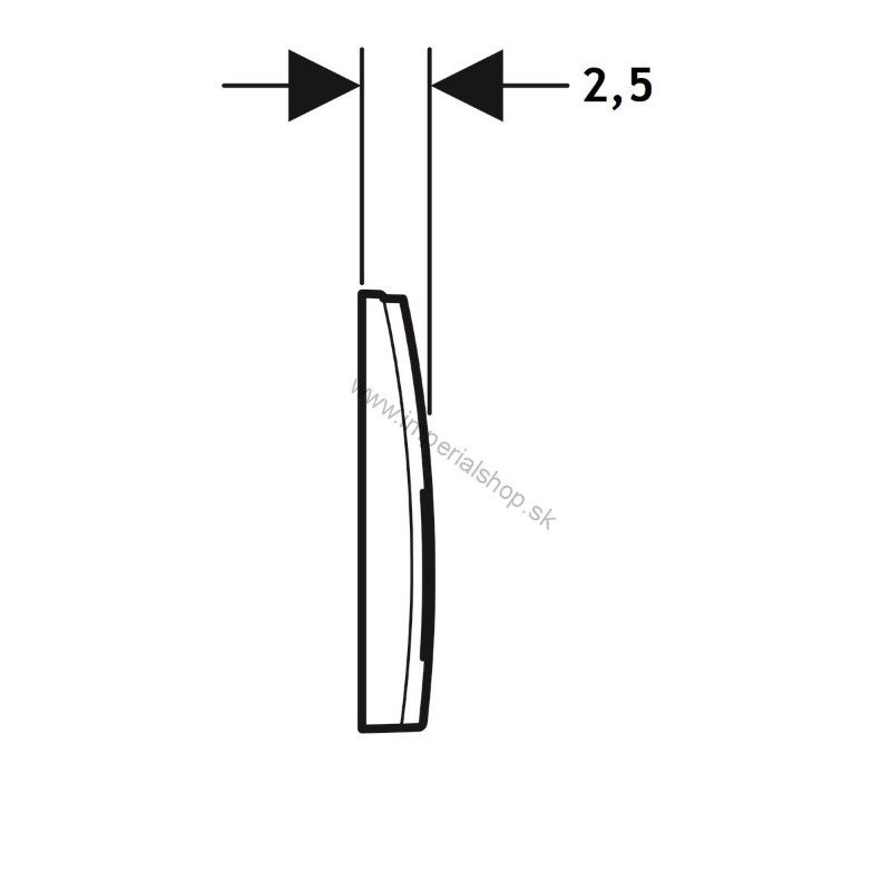 GEBERIT Ovládacie tlačidlo Geberit Delta35, pre dvojité splachovanie s lesklým pochrómovaním 115.135.21.5