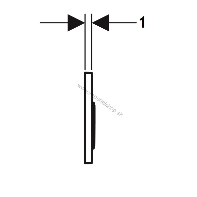 GEBERIT Ovládacie tlačidlo Geberit Omega20, pre dvojité splachovanie biele / pozlátené 115.085.KK.1