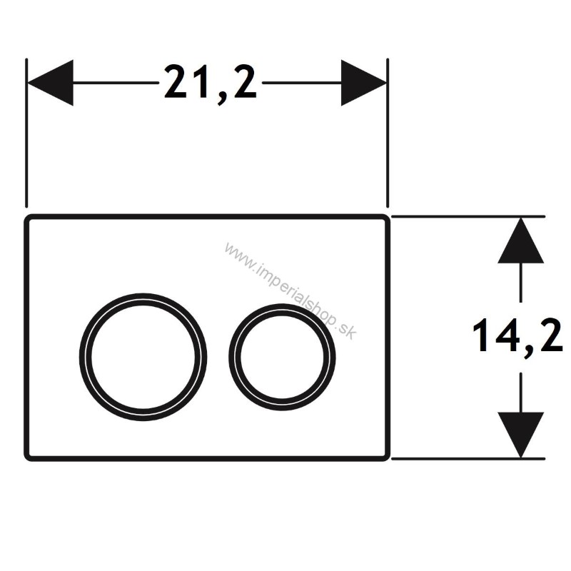 GEBERIT Ovládacie tlačidlo Geberit Omega20, pre dvojité splachovanie čierne / s lesklým pochrómovaním 115.085.KM.1