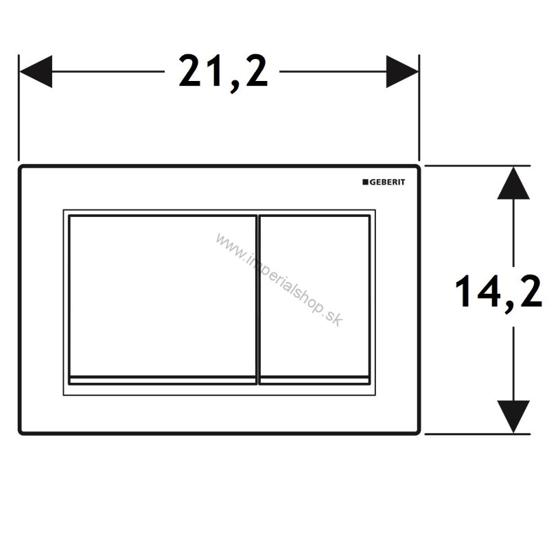 GEBERIT Ovládacie tlačidlo Geberit Omega30, pre dvojité splachovanie biele / lesklým pochrómovaním 115.080.KJ.1