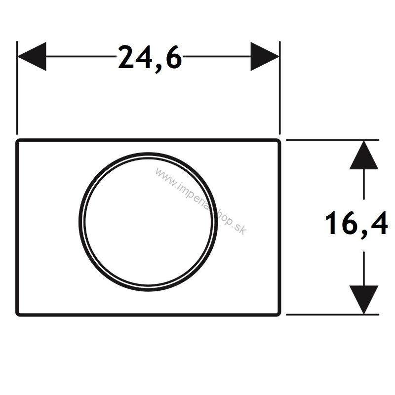 GEBERIT Ovládacie tlačidlo Geberit Sigma10, pre Štart - Stop splachovanie biele / pozlátené 115.758.KK.5