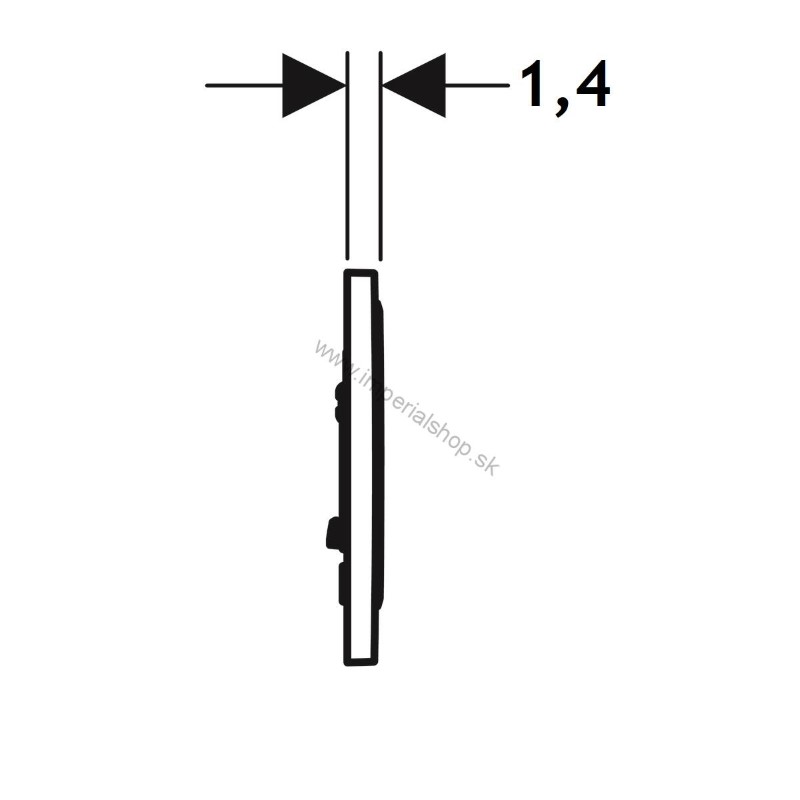 GEBERIT Ovládacie tlačidlo Geberit Sigma10, pre Štart - Stop splachovanie čierne / s lesklým pochrómovaním 115.758.KM.5