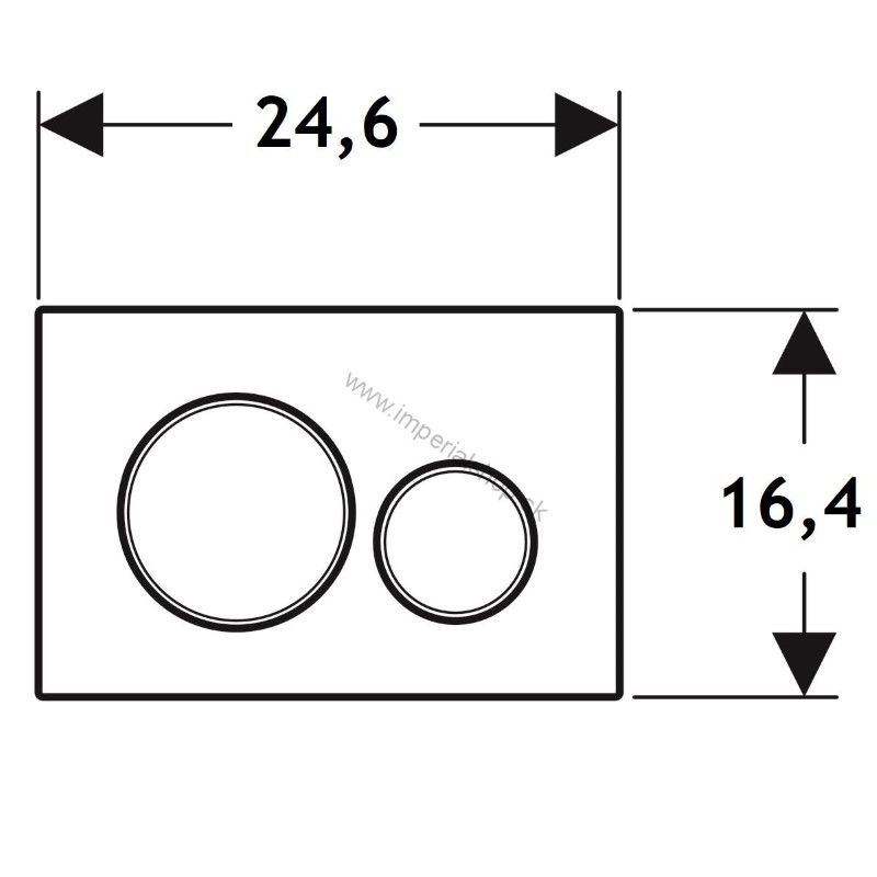 GEBERIT Ovládacie tlačidlo Geberit Sigma20, pre dvojité splachovanie biele / s lesklým pochrómovaním 115.882.KJ.1