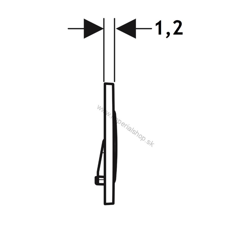 GEBERIT Ovládacie tlačidlo Geberit Sigma20, pre dvojité splachovanie čierne / čierne matné 115.882.DW.1