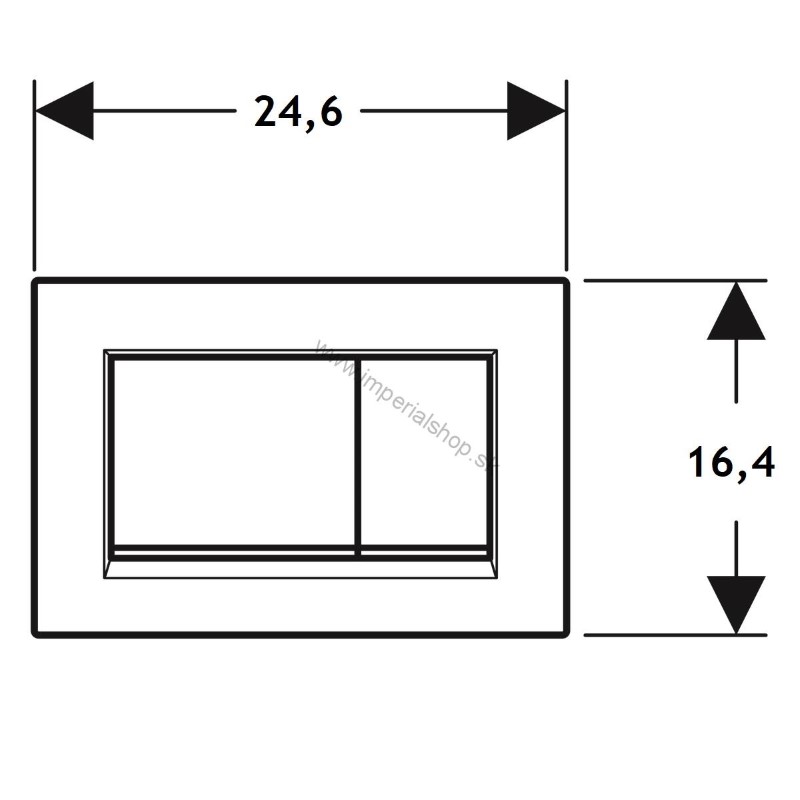 GEBERIT Ovládacie tlačidlo Geberit Sigma30, pre dvojité splachovanie čierne / s lesklým pochrómovaním 115.883.KM.1