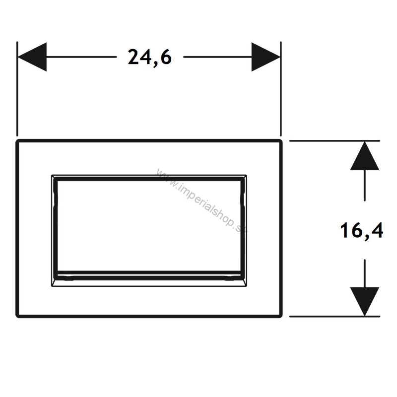 GEBERIT Ovládacie tlačidlo Geberit Sigma30, pre Štart - Stop splachovanie, priskrutkovateľné s lesklým pochrómovaním 115.893.KY.1