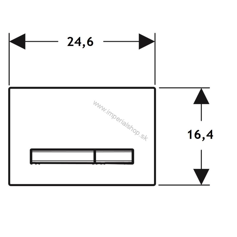 GEBERIT Ovládacie tlačidlo Geberit Sigma50, pre dvojité splachovanie, kovová farba, mosadz / biele 115.672.11.2