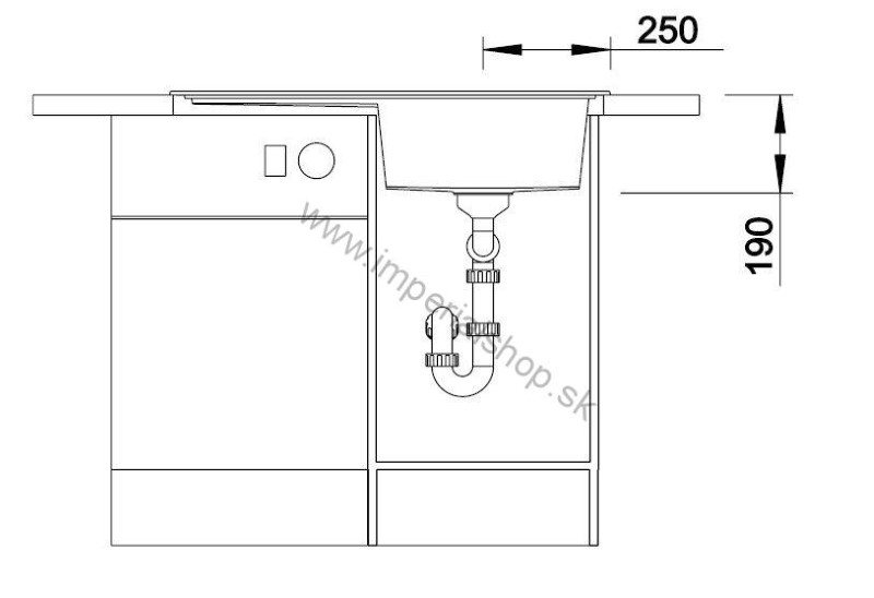 BLANCO ZENAR XL 6 S pravý, káva 523973