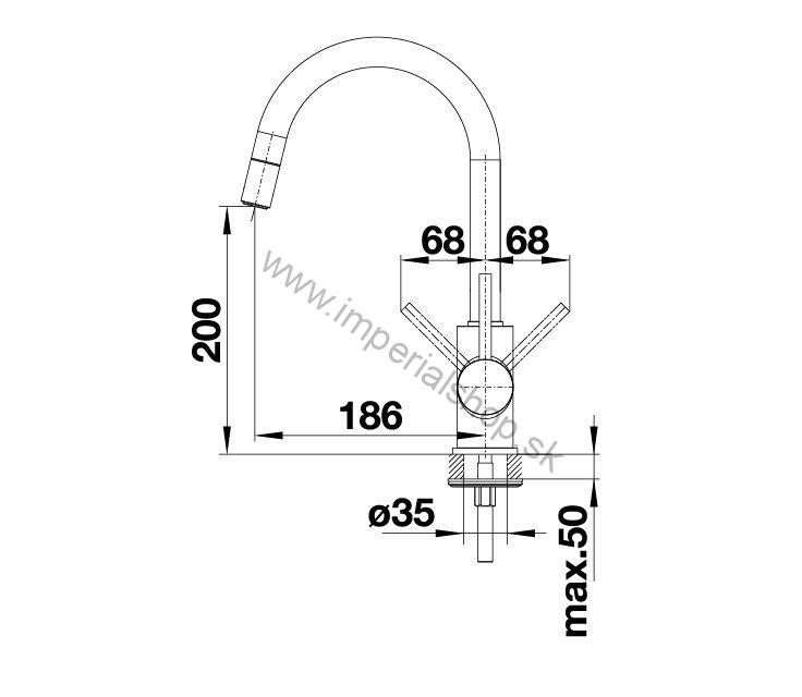 BLANCO MIDA-S SILGRANIT®-Look hliníková metalíza