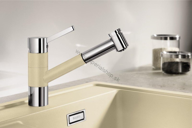 BLANCO TIVO-S SILGRANIT®-Look/chróm sivá skala