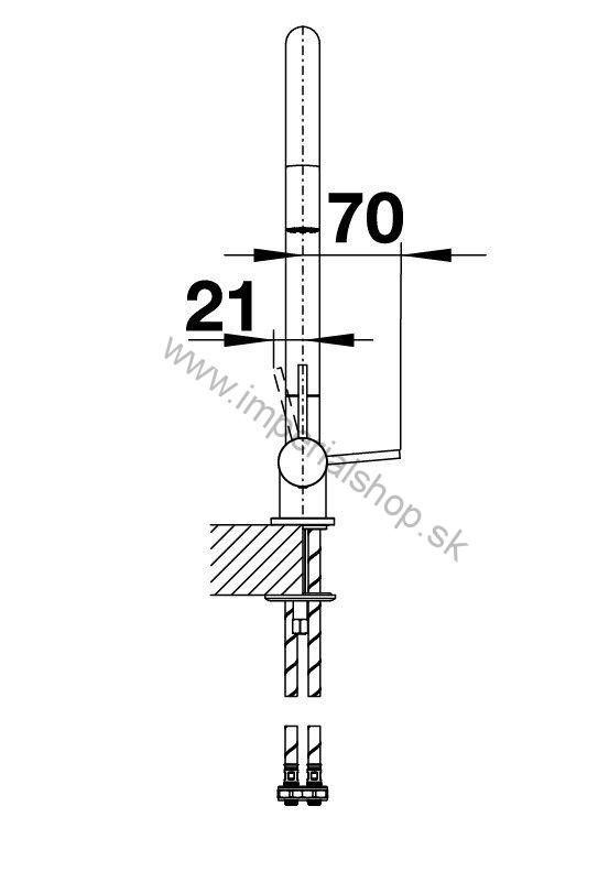 BLANCO CORESSA-F páka vľavo