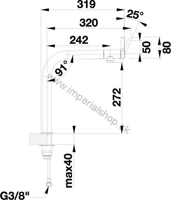 BLANCO VONDA Nerez, leštený
