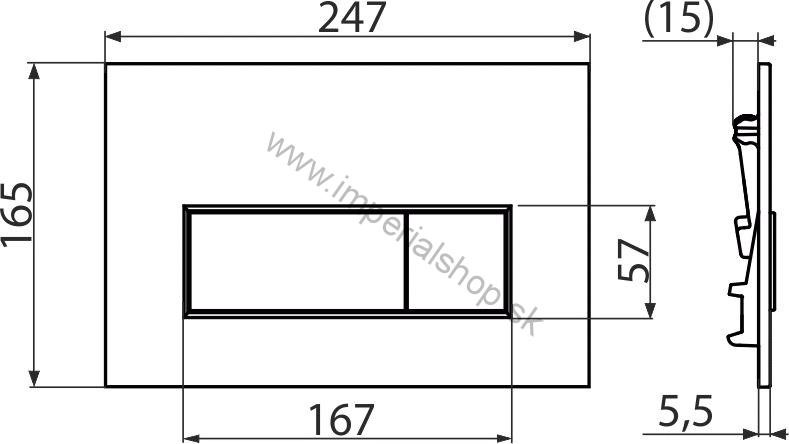 ALCADRAIN M576 Ovládacie tlačítko - biela-mat