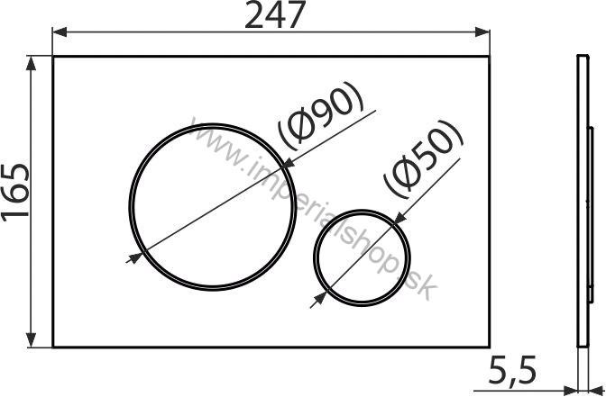 ALCADRAIN M672 Ovládacie tlačítko - chróm-mat