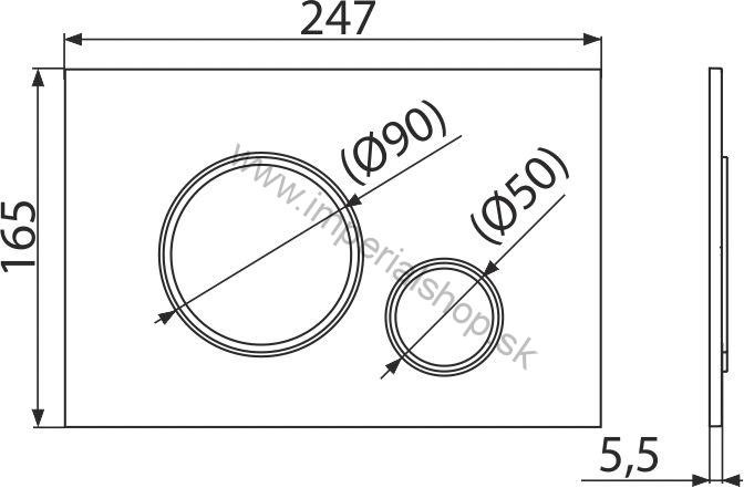 ALCADRAIN M772 Ovládacie tlačítko - chróm-mat/chróm-lesk