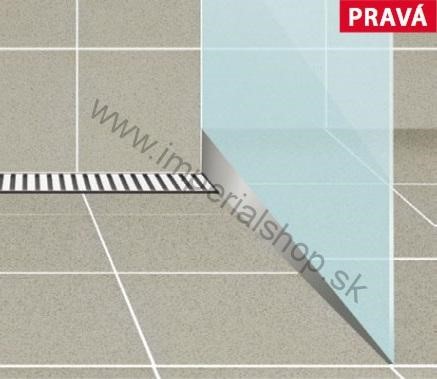 ALCADRAIN APZ904M/1200 Nerezová lišta pre spádovanú podlahu, pravá