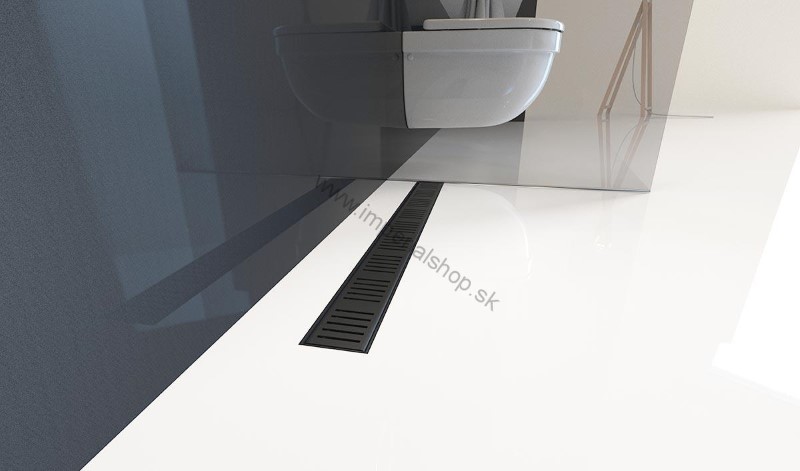 ALCADRAIN APZ10BLACK-750 Podlahový žľab