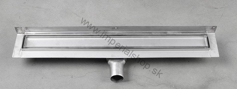 MANUS ANGUS nerezový sprchový kanálik s roštom PIASTRA pre vloženie dlažby, k stene, 950x130x55 mm