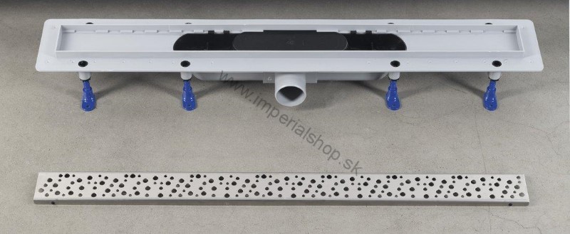 MARMI plastový sprchový kanálik s roštom, 910x122x65 mm