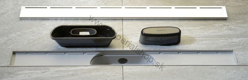 ROAD plastový sprchový kanálik s nerezovým roštom, 920x123x68 mm