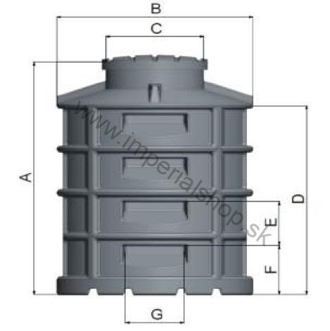 Vodomerná šachta na vŕtané studne 1200/1600