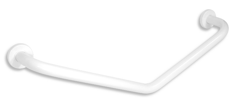 NOVA Uhlové držadlo s krytkami 400 x 400 mm biele