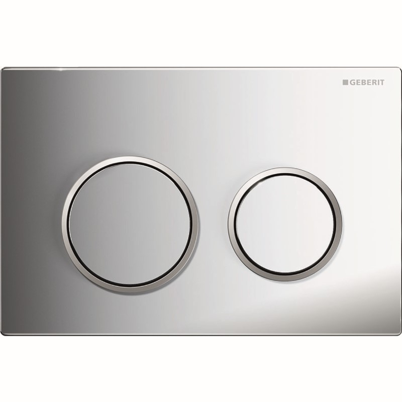 GEBERIT Ovládacie tlačidlo Geberit Omega20, pre dvojité splachovanie s lesklým / matným pochrómovaním 115.085.KH.1