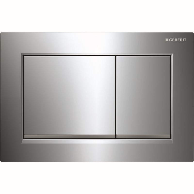 GEBERIT Ovládacie tlačidlo Geberit Omega30, pre dvojité splachovanie s lesklým / matným pochrómovaním 115.080.KH.1