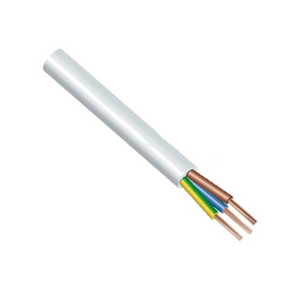 Kábel ohybný CYSY 3Gx1,5 H05VV-F 3Gx1,5 pvc biely