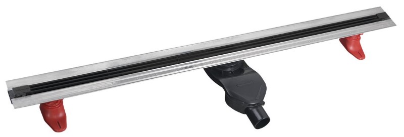 SLIM SPRING BLACK nerezový sprchový kanálik s roštom, 250-1200mm