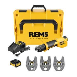 REMS Mini-Press S 12V A2-22 kN ACC Basic-Pack + 3 čeluste M15,18,22 v L-boxxe - 401072