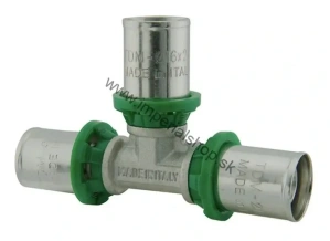 Lisovací PEX T-kus redukovaný 26 x 26 x 16