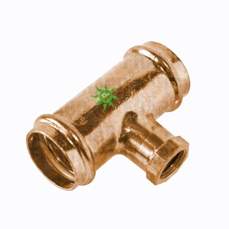 Lisovací Cu T-kus na závit 28x3/4"x28 vnútorný solár