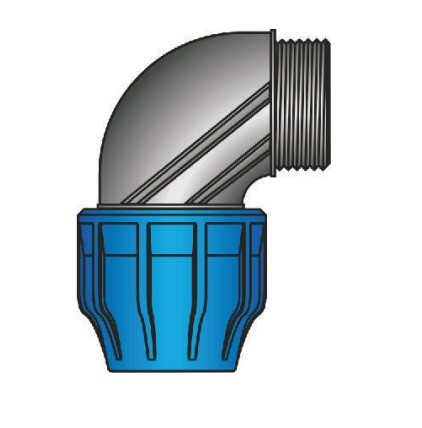 LDPE Koleno na závit 63x2" vonkajší závit
