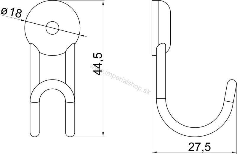 NOVA Drôtený vešiak Metalia Drôtený program chróm