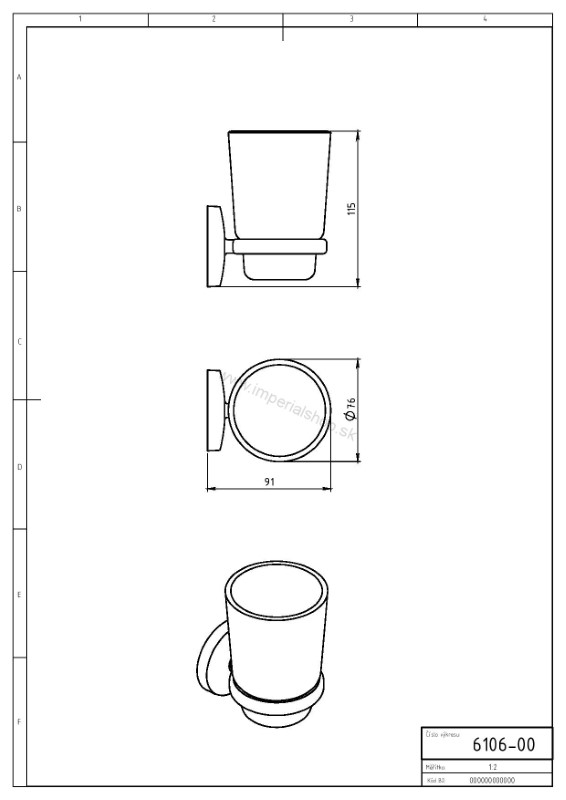 NOVA Držiak zubných kefiek a pasty sklo Metalia 1 chróm