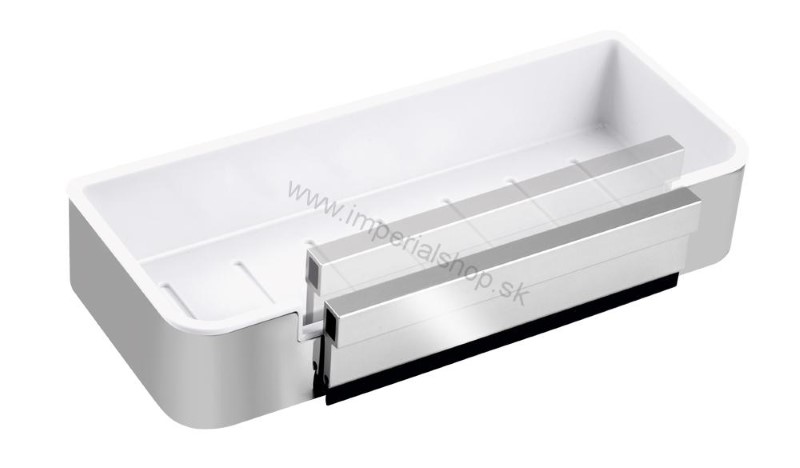 NOVA Sprchová polička so stierkou na sprchový kút