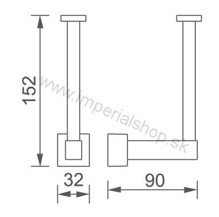 NOVA Džiak toaletného papiera Titania Anet chróm