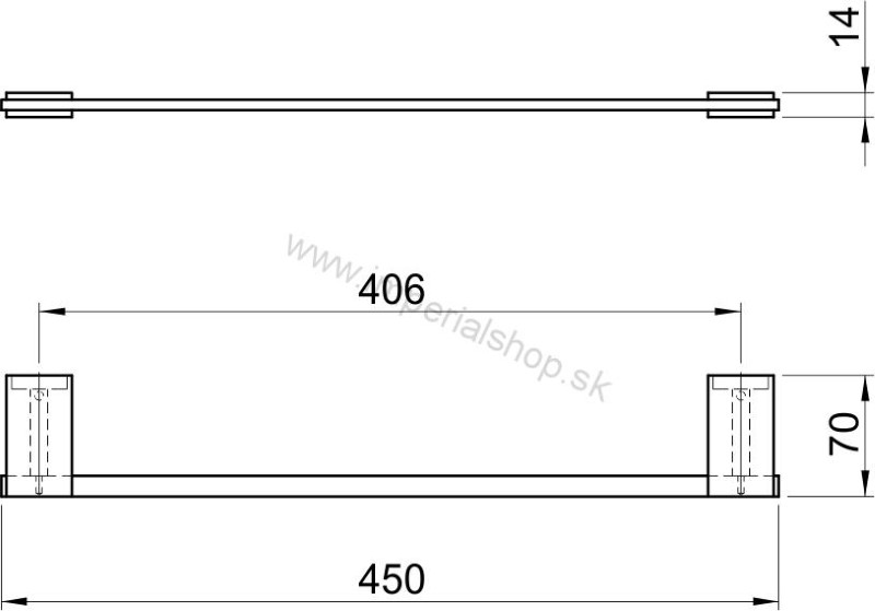 NOVA Držiak uterákov 510 mm Metalia 9 chróm
