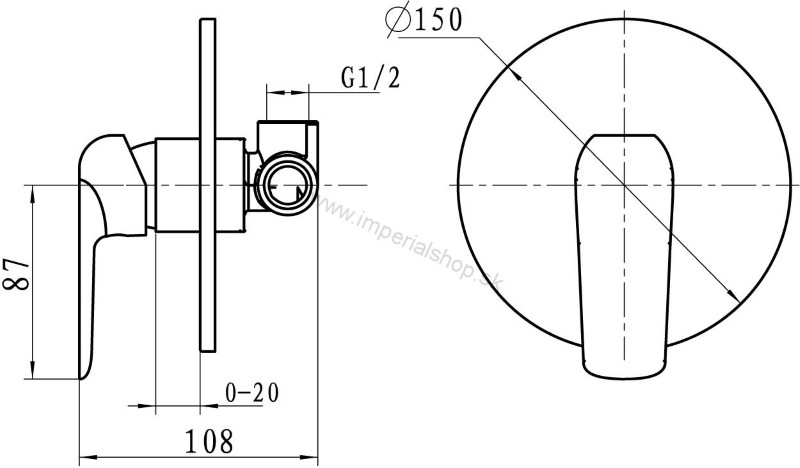 NOVA Sprchová podomietková batéria 38050,1