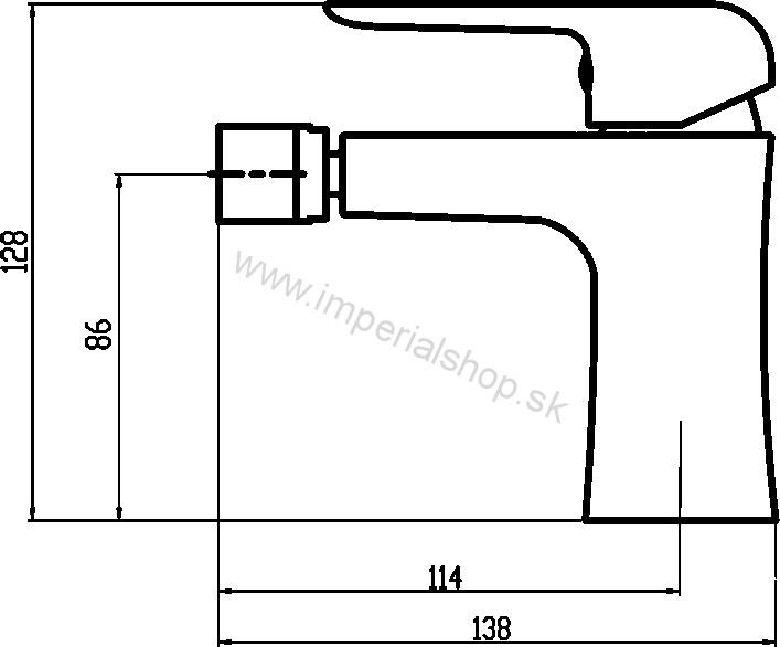 NOVA Bidetová batéria s odpadovou súpravou čierna 38011,5
