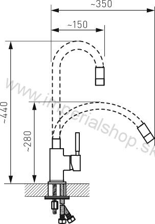 NOVA Drezová stojánková batéria čierna 70710,5